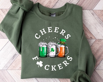 St. Patrick's Day 2026 Sweatshirt, Cheers T-Shirt, Irish Shamrock Tee, Funny Lucky Tee