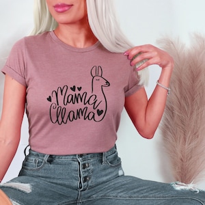 Mama Llama Shirt,Funny Mama Shirt,Llama Lover Tee,Mothers Day Gift,Funny Llama Tee,Cute Mama T-Shirt,Mother Outfit,Cute Farm Shirt,Mommy Tee