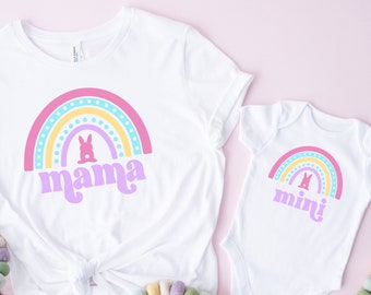 Mommy and Me Easter Shirts - HAPPY EASTER Matching Shirts, Matching Easter Shirts, Mother Daughter Matching Outfit Easter Day
