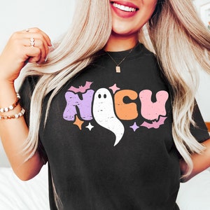Halloween NICU Nurse Sweatshirt, NICU Nurse Halloween Crewneck, One Spooky Nicu Nurse, Neonatal Icu Squad Pumpkin Hospital Halloween Party