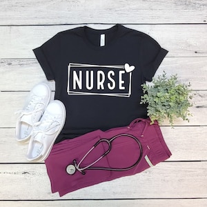 Nurse Heart Shirt, Shirt for Nurse, Nurse Gift, Nurse T-shirt, Women&#39;s Shirt, Gift For Nurse, Hospital Nurse Shirt, Nurse Graphic Shirt