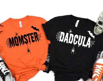 Momster and Dadcula Matching Halloween Shirts, Couples Halloween Shirts, Momster Shirt, Dadcula Shirt, Mom Halloween Shirt,Dad Halloween Tee