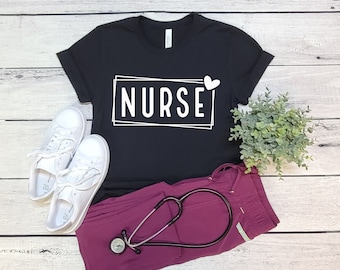 Nurse Heart Shirt, Shirt for Nurse, Nurse Gift, Nurse T-shirt, Women's Shirt, Gift For Nurse, Hospital Nurse Shirt, Nurse Graphic Shirt