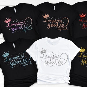 Mis Quince Squad Shirt, Quinceanera Gift Shirt, 15th Birthday Shirt, Quinceanera Matching Tee, Feliz Cumpleanos Shirt, Sweet 15 Gift Shirt