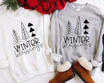 Winter Blessing Shirt, Hello Winter Shirt, Winter Shirt, Winter Tshirt, Cute Winter Shirts, Winter Long Sleeve,long sleeve shirt,comfy shirt
