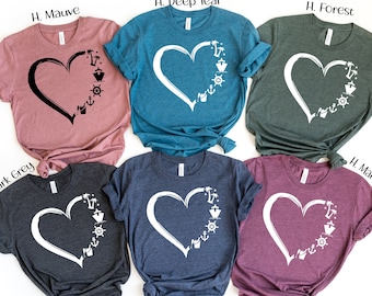 Cruise Distressed Heart Shirt,Cruise Life Shirt, Cruise Vacation Shirt, Family Cruise Matching Tee, Summer Friend Tshirt, Cruise Squad Shirt