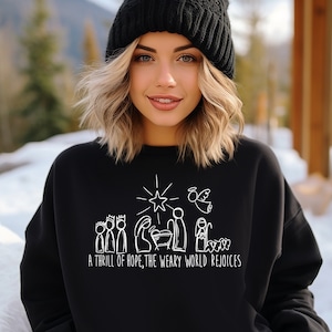 Christian Christmas Sweatshirt, Nativity Scene Sweater, Christmas Nativity Shirt, True Story Nativity, Religious Christmas Gifts, Jesus Tee
