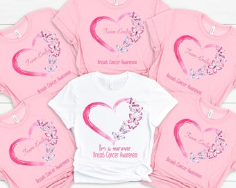 Personalized Team Cancer Shirt, Cancer Support Team Shirt, Breast Cancer T-shirt, Cancer Awareness T-shirt, Breast Cancer Awareness Shirt