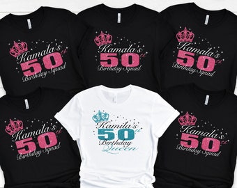 Personalized Birthday Group Shirt,Custom Birthday Squad T-shirt,Birthday Girl Tee,Birthday Party Shirt,Birthday Shirt,Birthday Group Shirt.