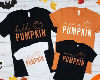 STAFAZ Mama and little Pumpkin Sweatshirt, Fall Shirt, Mommy and Me Shirt, Cute Mom Baby Outfit, Cute Pumpkin Patch Family Matching Shirts,