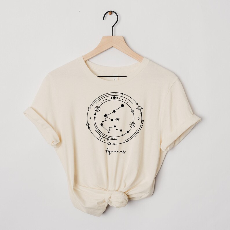 Aquarius Shirt, Zodiac Shirt, Astrology Shirt, Gift for Aquarius, Horoscopes Shirt, Aquarius Sign Shirt, Aquarius Zodiac Shirt afbeelding 3