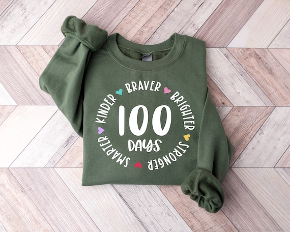 100 Days Teacher Sweatshirt, 100 Days of School Shirt, Back to School, Happy 100 Days Of School, 100 Days Celebration Shirt,Gift For Teacher