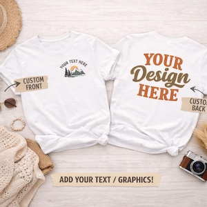 Personalized Front & Back Print Shirt, Custom Design Tee