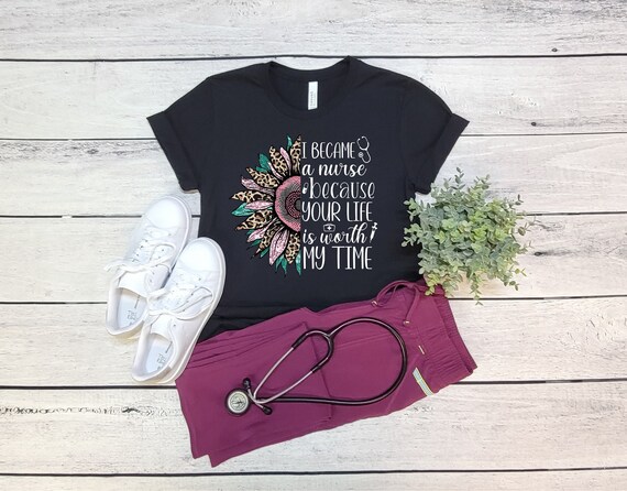 Nurse Shirt, Nurse Life Shirt, Nurse Gift, Gift For Nurse, Nurse Week, Nursing School Tee, Registered Nurse Shirt, Floral Nurse Shirt