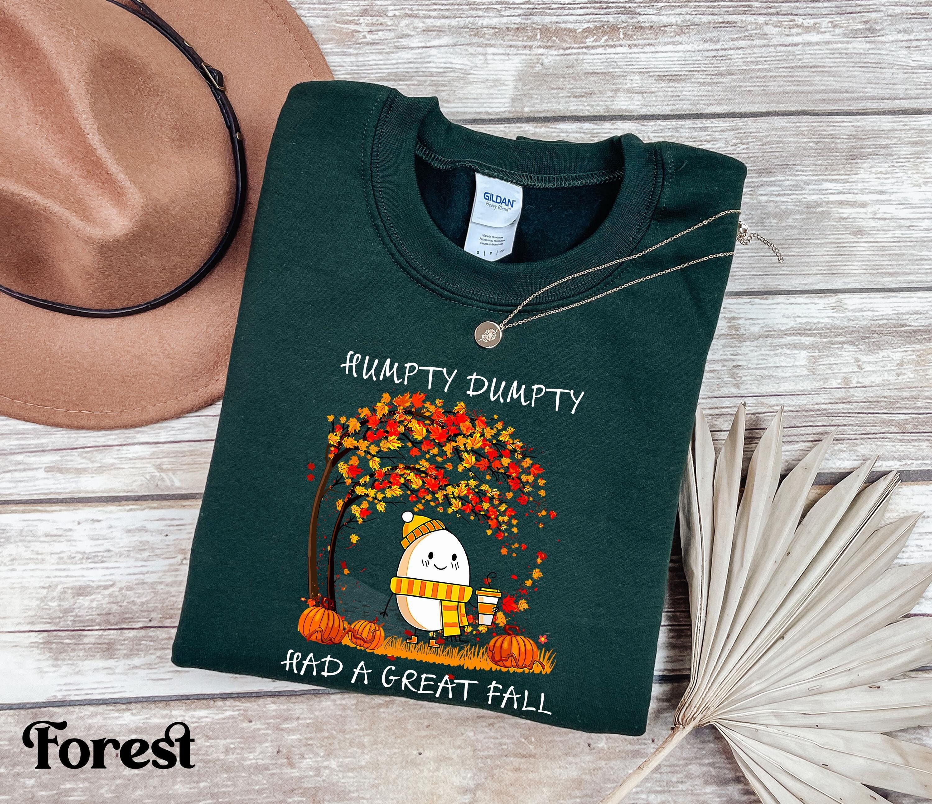T-shirt Humpty Dumpty Had A Great Fall – Motif Feuilles D'automne Thanksgiving, Personnalisable