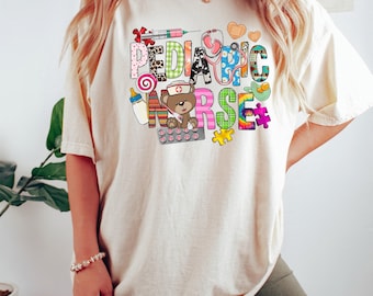 Pediatric Nurse Shirt, Peds T-shirt, Pediatric Tee, Pediatric Nurse Gift, Cute Peds Nurse Shirt, Retro Pediatrics Team Squad Shirts