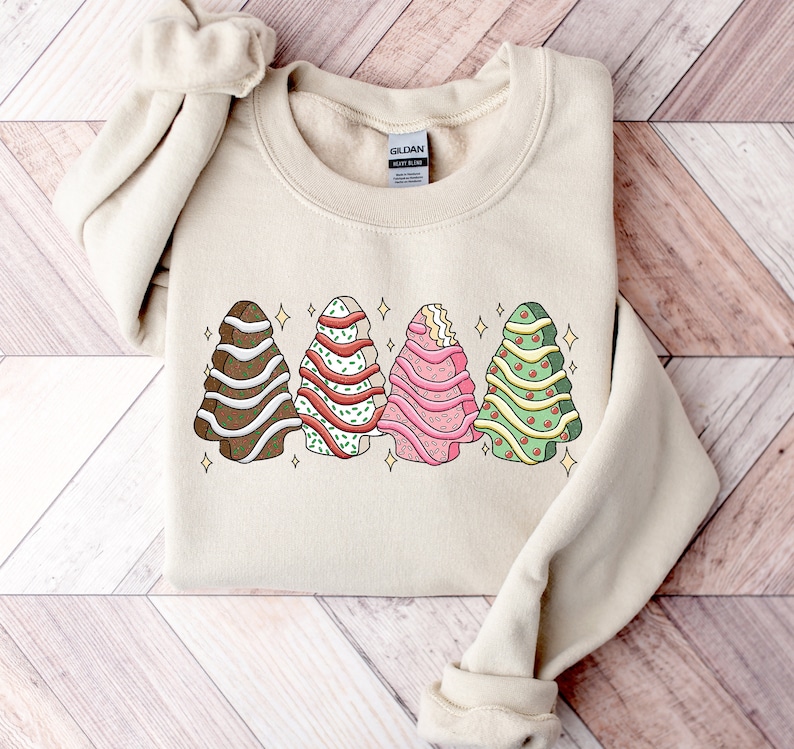 Christmas Cake Sweatshirt, Holiday Apparel, Tis The Season,Christmas Crewneck Sweater, Christmas Sweater Women, Christmas Shirt, Holidays image 2