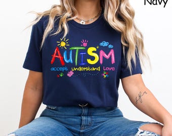 Brushstroke Autism Shirt, Autism Awareness Shirt, Autism Puzzle Pieces Shirt, Autism Shirt, Autism Month Tee,Autism Support Shirt, Advocate
