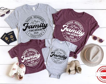 Family Vacation 2026 Making Memories Together Shirt, Custom Family Shirt, Family Matching Tees, Family Summer Vacation T-shirts