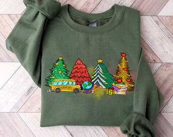 Christmas Teacher Sweatshirt, Christmas Gift For Teacher, Teaching Tee, Teachers Day, Teachers Life Shirt, Teacher Life,Christmas Sweatshirt