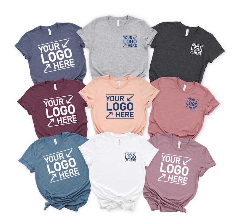 Custom Logo Shirts, Personalized Logo Shirt, Custom Design Shirt, Custom Text Shirt,Your Business Logo or Brand Logo T Shirt,Team Logo Shirt image 2