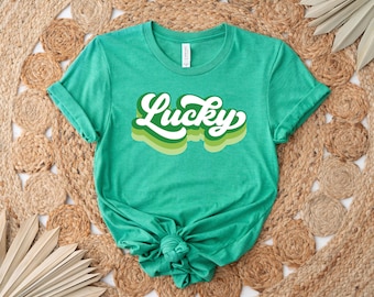 Retro Lucky Shirt, Retro St Patricks Day Shirt, Lucky Shirt, St Patricks Day Shirt, Cute St Pattys Shirt, St Patrick Tee, Patricks Lucky tee
