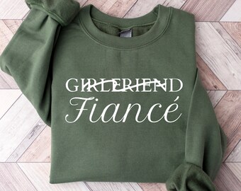 Girlfriend Fiancé, Boyfriend Fiancé Shirt, Engagement Shirts For Couples, Matching Couples Shirt, Fiancé Gift, Wedding Shower Shirts
