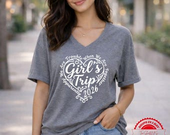 Matching Girls Trip 2026 Shirts, Besties Vacation Tee, Girls Weekend Getaway Sweater
