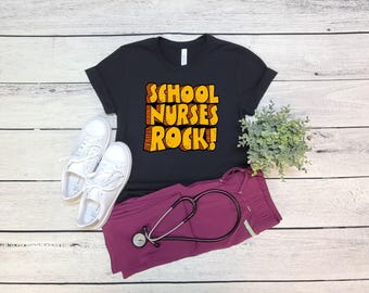 School Nurse Rock Shirt, School Nurse Gift, Nurse Shirt, School Nurse Tee, Nurse Appreciation, Gift For Nurse,School Nurse Tshirt,Nurse Week