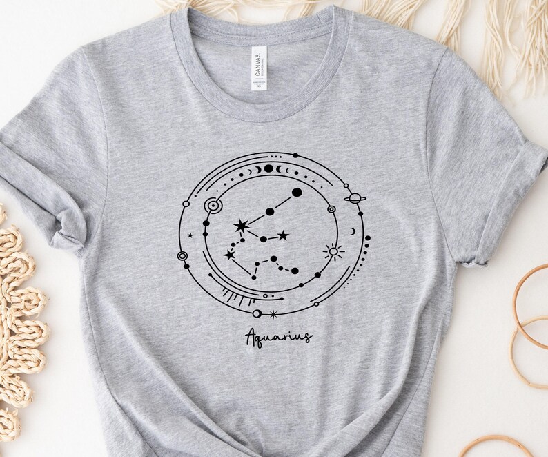 Aquarius Shirt, Zodiac Shirt, Astrology Shirt, Gift for Aquarius, Horoscopes Shirt, Aquarius Sign Shirt, Aquarius Zodiac Shirt afbeelding 6