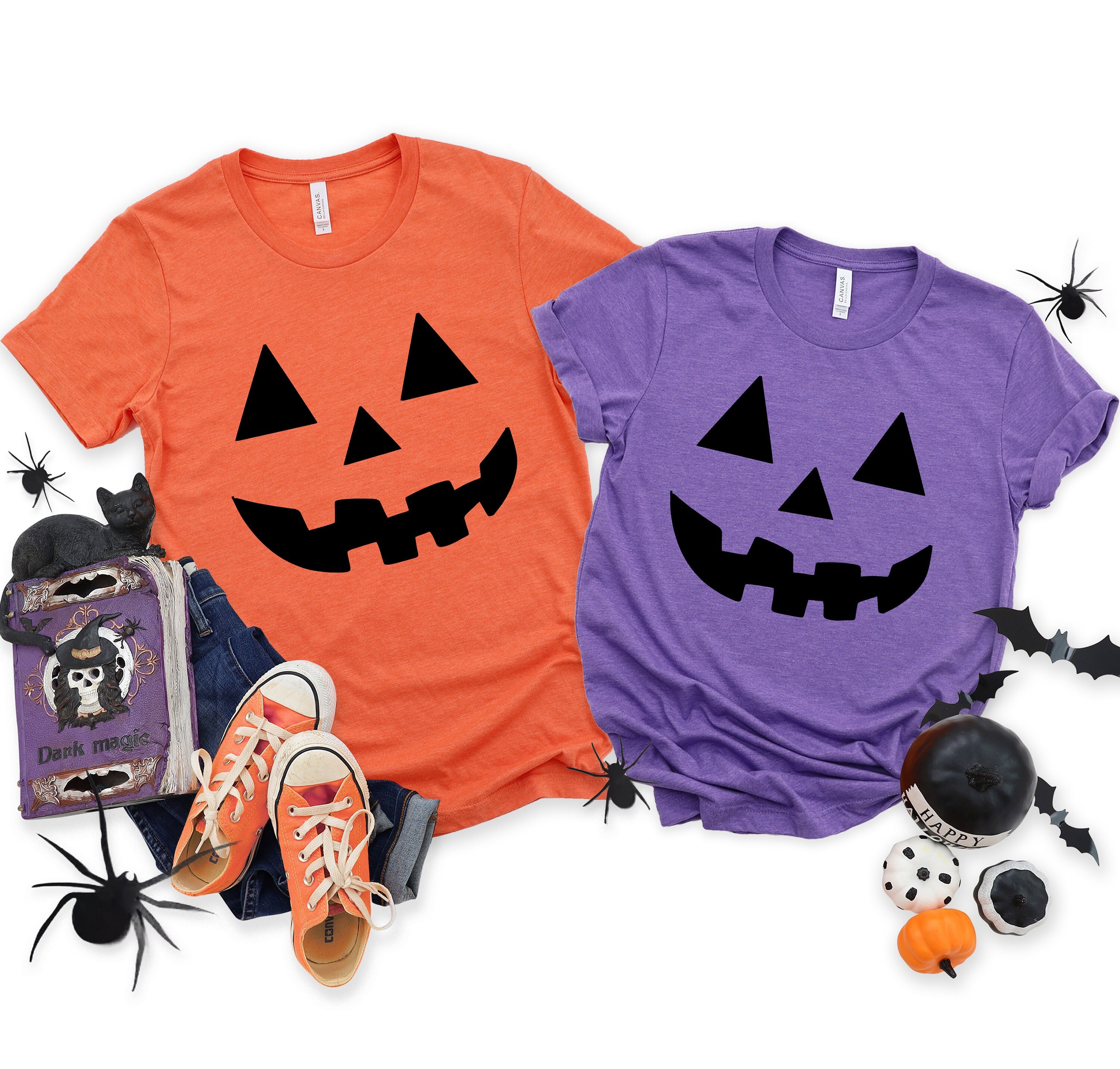 Unisex Halloween Face Shirt Jackolantern Shirt Women's Etsy