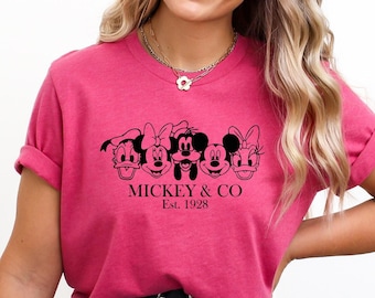 Mickey & Co 1928 Shirt, Retro Vintage Disney Shirt, Retro Mickey And Co, Disneyworld Shirts ,Family Mickey And Friends Shirt