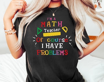 Chemise prof de maths drôle, cadeau prof de maths, cadeau amateur de maths, chemise prof, appréciation enseignant, chemise enseignant mignonne, chemise nouveau prof