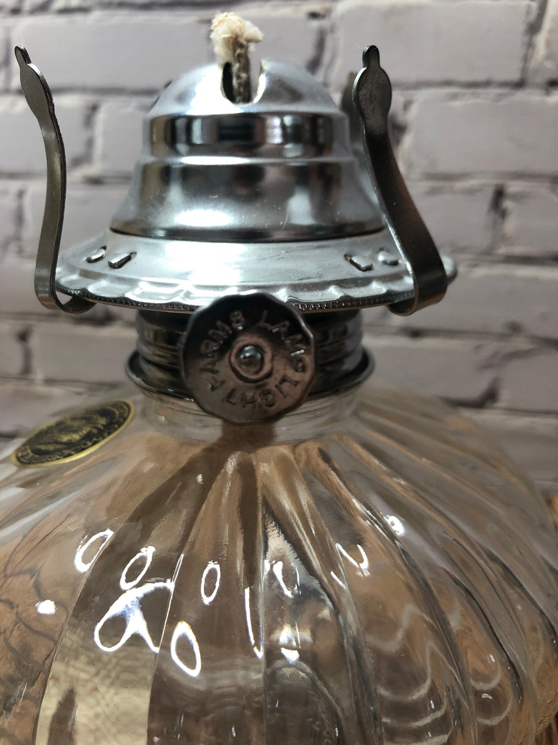 MCM 1960s Lamplight Farms Ellipse Oil Kerosene Lamp 330 Vintage Rotary