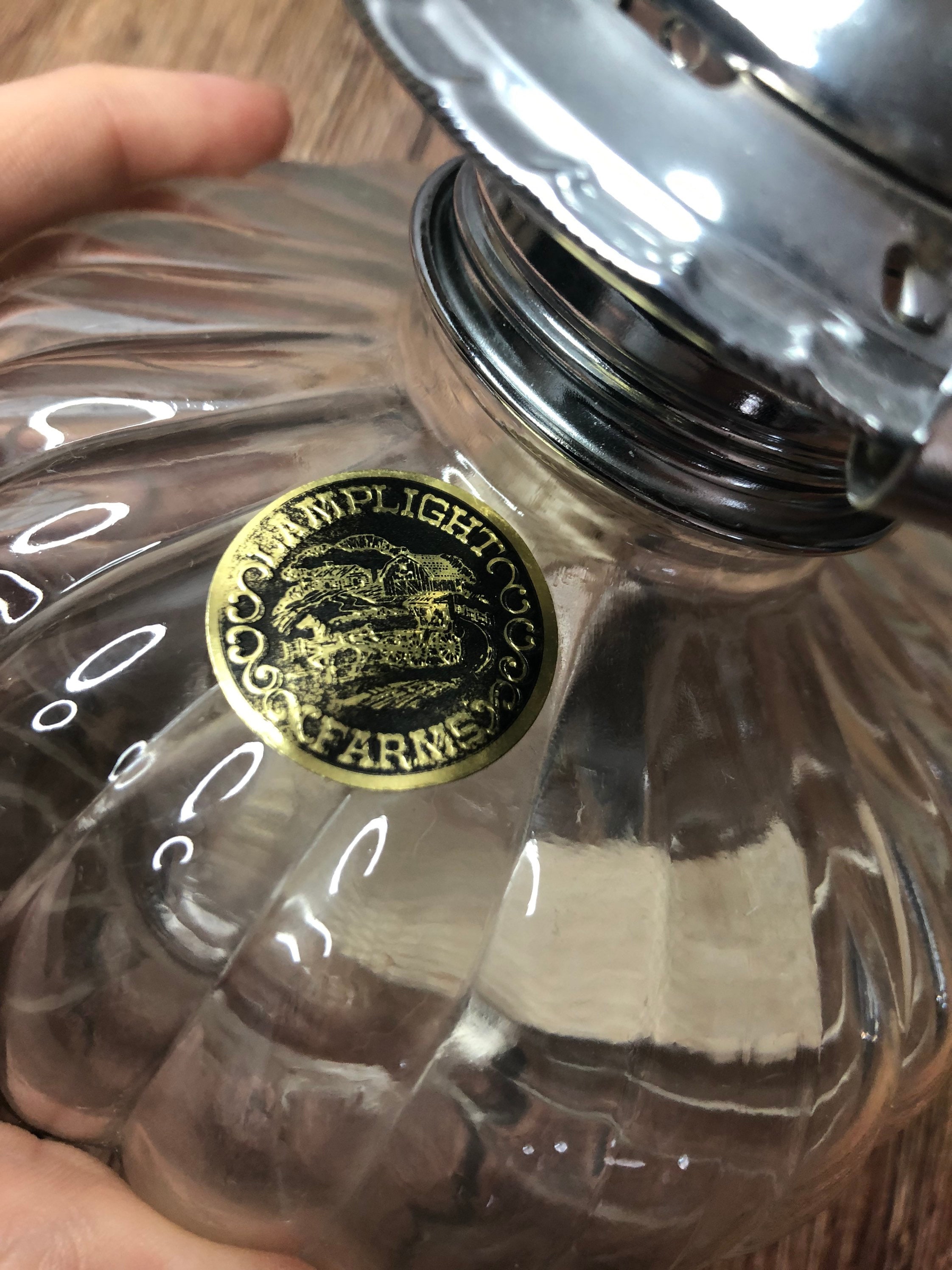 MCM 1960s Lamplight Farms Ellipse Oil Kerosene Lamp 330 Vintage Rotary