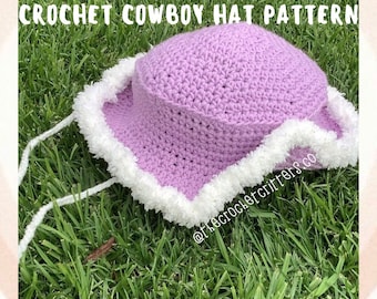 Crochet Cowboy Hat Pattern- PDF PATTERN, NOT product