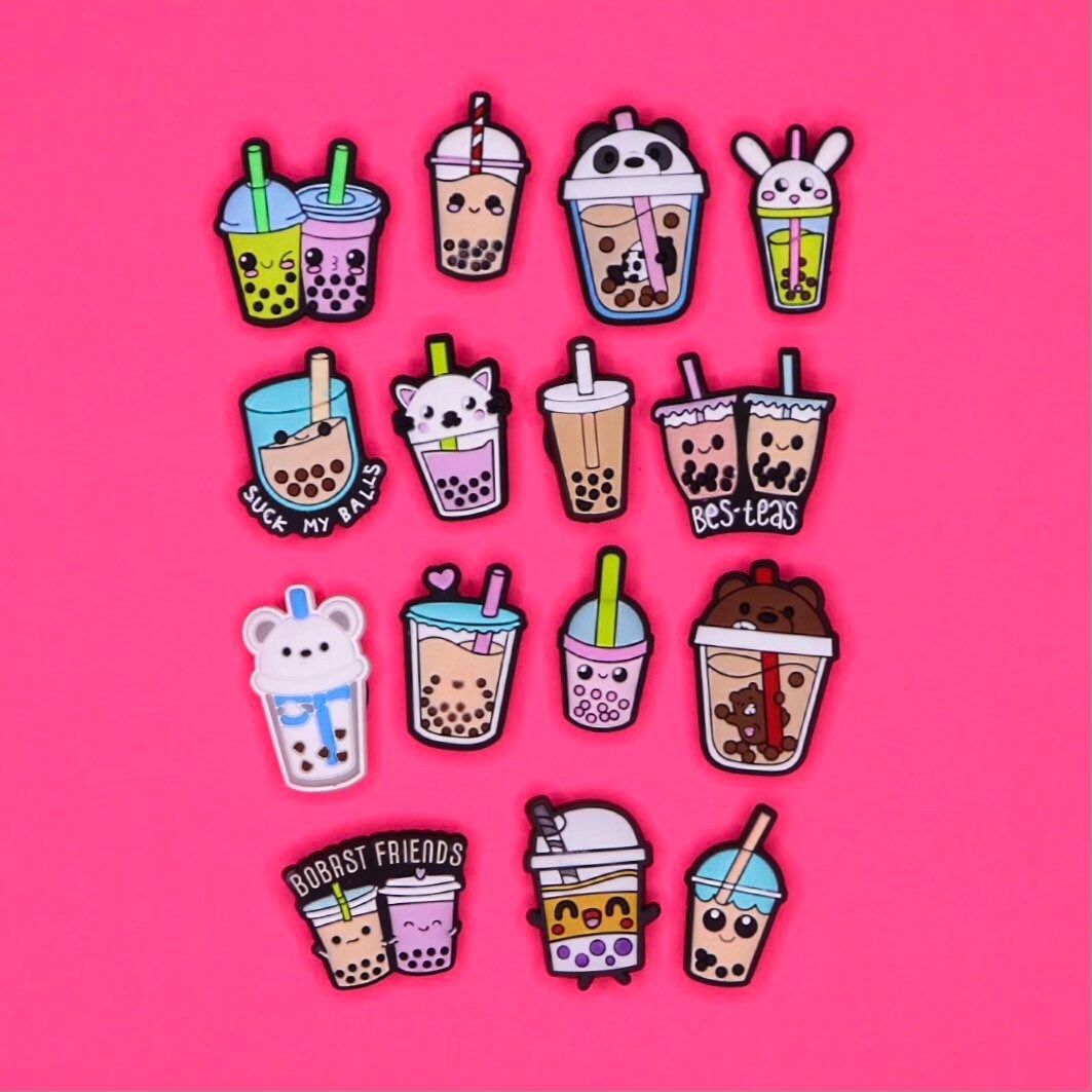 Boba Tea Crocs Charms Bubble Milk Tea Shoe Charms Etsy