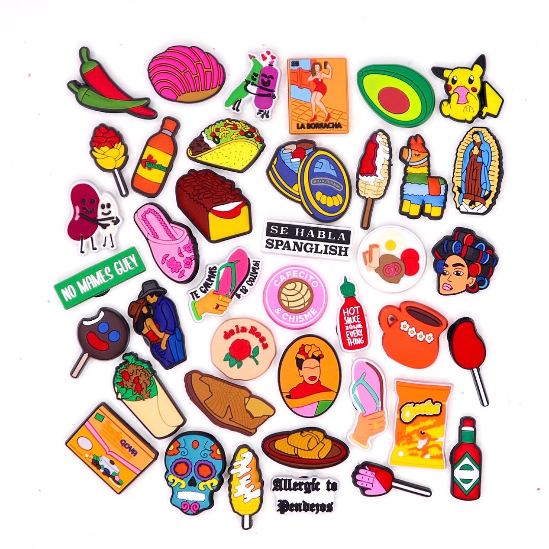 Hispanic Latino Crocs Charms Mexican Latina Shoe Charms Dominican Puerto Rican Food Jibbitz