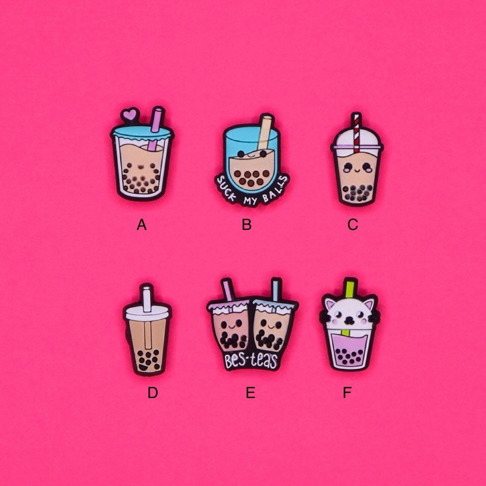 Boba Tea Crocs Charms Bubble Milk Tea Shoe Charms Etsy