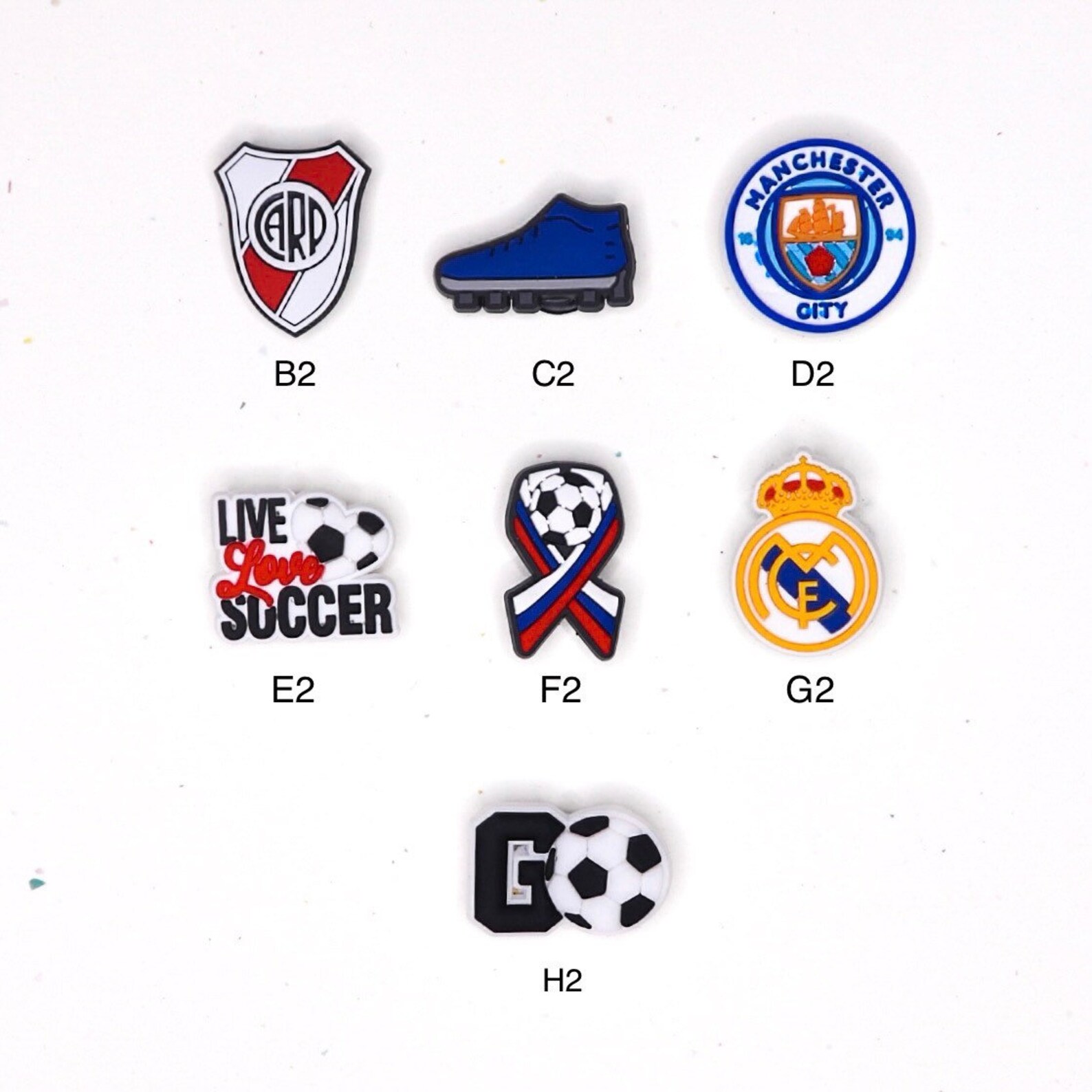 Soccer Teams Crocs Charms Sports Shoe Charms Fútbol Etsy
