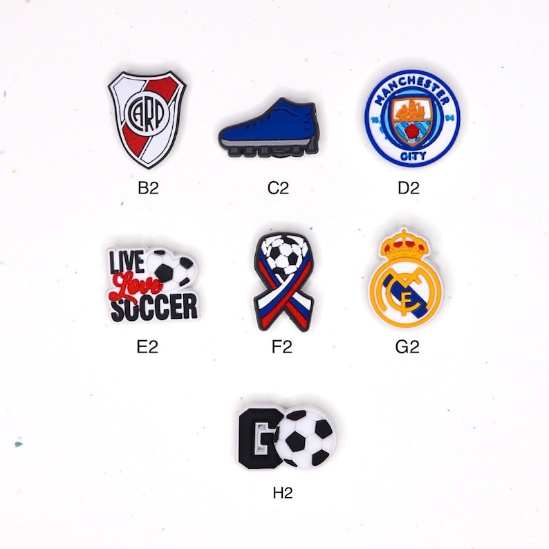 Soccer Teams Crocs Charms Sports Shoe Charms Fútbol Etsy