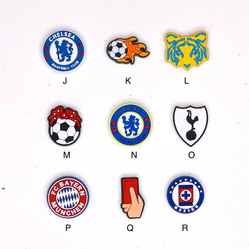 Soccer Teams Crocs Charms Sports Shoe Charms Fútbol Etsy
