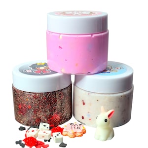 Alice in Wonderland Handmade Scented Slime Trio Multi Texture Fidget Set