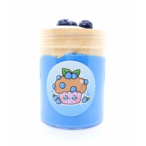 Blueberry Muffin Clay Cap Handmade Scented Butter Slime