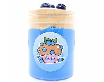 Blueberry Muffin Butter Slime, Creamy Soft Stretchy Handmade Slime, Scented Sensory Toy
