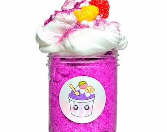Ube Shaved Ice Snowfizz Handmade Slime Scented Crunchy Fidget Toy