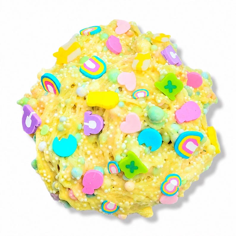 Lucky Cereal Crunchy Floam Slime, Scented Handmade Fidget Sensory Stress Toy 8oz