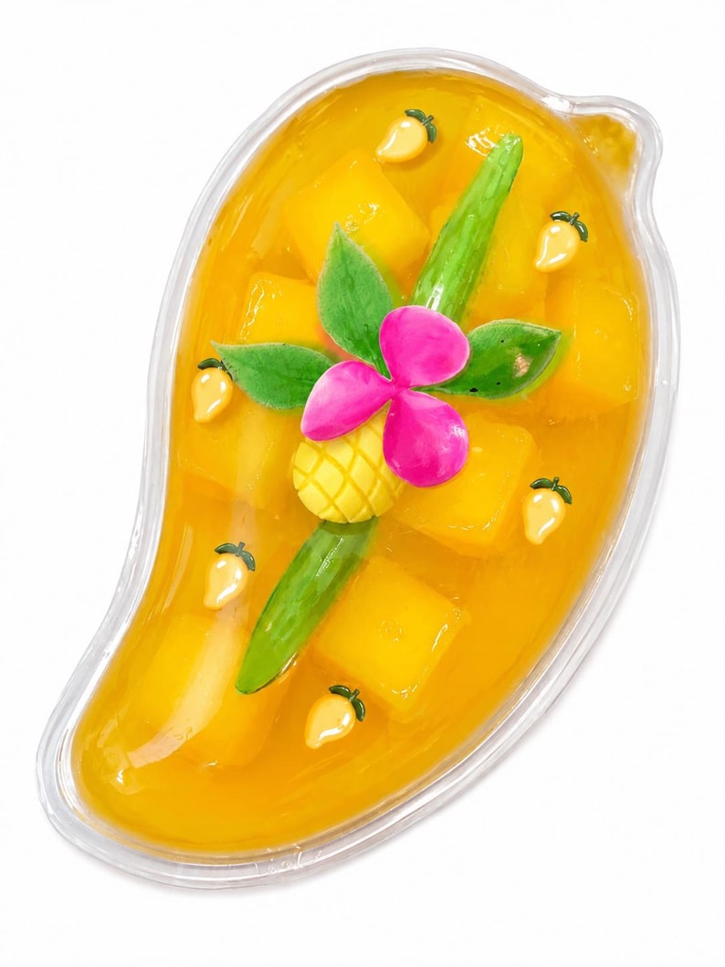 Mango Sticky Rice Handmade Slime Kit DIY, Scented Dessert Slime, Sensory Toy image 8