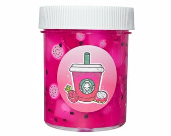 Dragon Drink Clear Jelly Cube Slime, Handmade Scented Thick Slime Sensory Toy