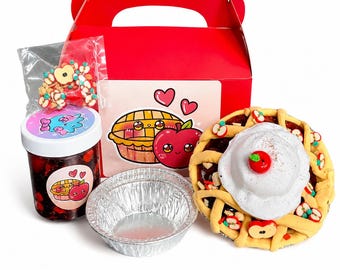Apple Pie Ice Cream DIY Slime Kit Scented Handmade Fidget Toy